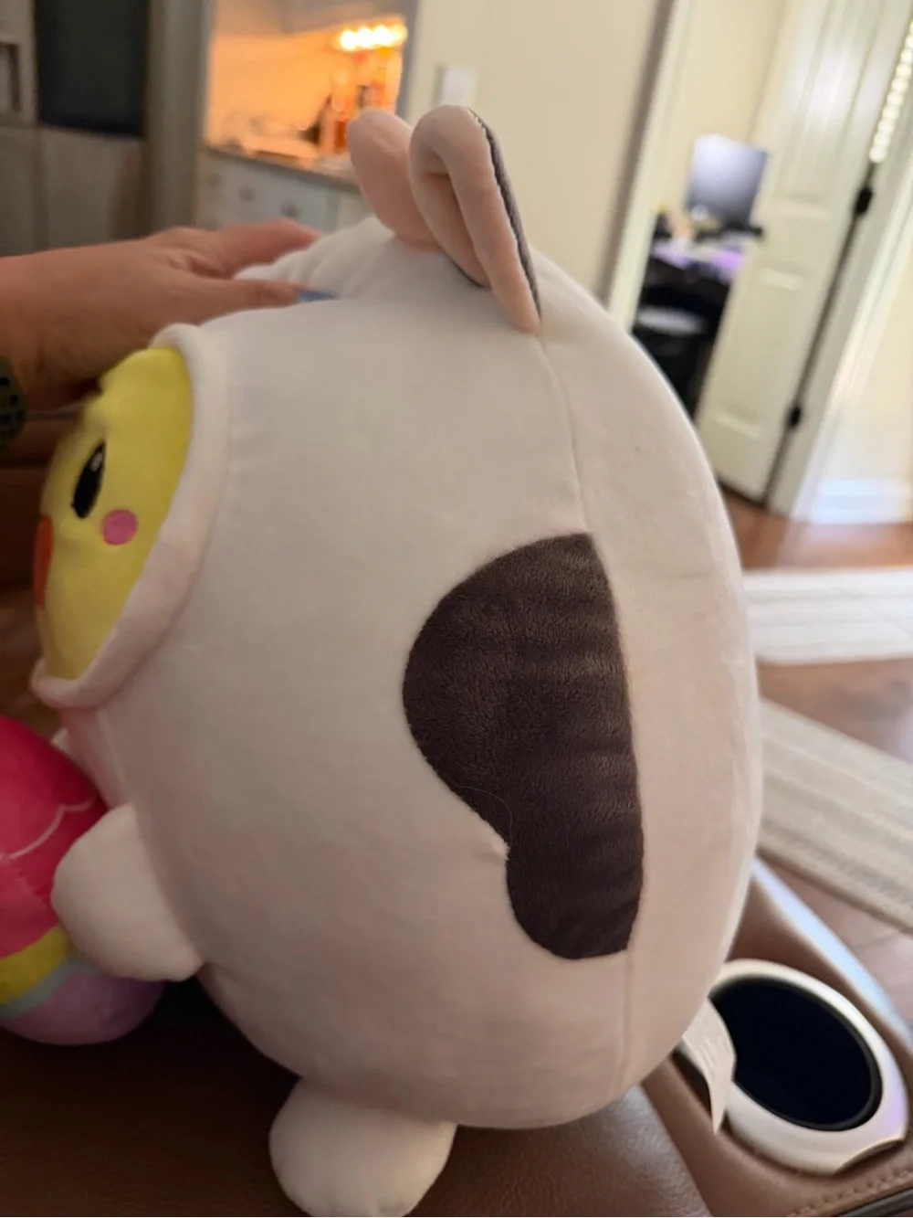 Squishmallows Chick in Cow hoodie w/easter egg Plush Animal, 12 in 406544